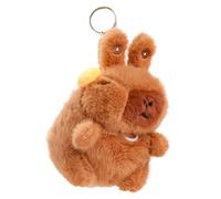 Generico Capybara Plush Keychain | Plush Bag Charm with Pull-Rope | Soft Stuffed Animals Bag Charm - for Adults Kids Backpack Luggage Purse Handbag School Travel Party Valentines Day Birthday