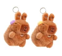Generico Capybara Plush | Plush Bag Charm with Pull-Rope - Soft Stuffed Animals Bag Charm | for Adults Kids Backpack Luggage Purse Handbag School Travel Party Valentines Day Birthday