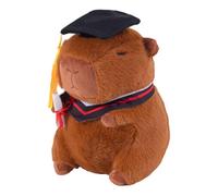 Generico Capybara Plush - Stuffed 9-Inch Toy, Adorable Graduation | Cute Capybara Pillow with Hat, Degree Outfit Plush Doll, Soft Toy Gift, Decorative Animal For Graduation Celebration Display