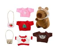 Generico Capybara Plush with Clothes, Cartoon Stuffed Animal Doll Toy, Hugging Soft Sweater Hat Shoulder Bag, Cute Decorative Companion on Bedroom Shelf Home Decor, Gift for Kids Teens Adults