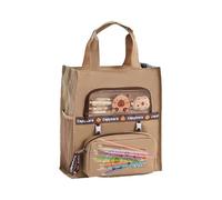 Generico Capybara Tote Bag, Canvas Animal Print, Cute Travel Accessory, Large Storage Space, Lightweight Sturdy Fabric, Perfect for Elementary Kids Teens and Daily School Adventures