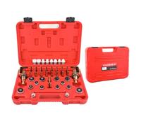 Generico Car AC Leak Detection Tool Kit | Aluminum Iron Rubber Universal Air Conditioner Test Repair Set 365×370×65mm Pressure Plug Leak Tester for Automotive HVAC Diagnosis