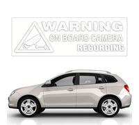 Generico Car Camera Decal - Anti-Theft Camera Warning Decals PVC Sticker, Camera Warning Security Decal, Car Safety Instructions, Eye-Catching Decals for Motorcycle, Minivan, SUV, Trucks, RV