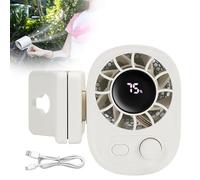 Generico Car Clip On Fan with LED Display - 360° Rotation, 100 Speeds Adjustable, Portable Mini Personal Fan, USB Rechargeable, Ultra Quiet Mini Fan for Office (White)
