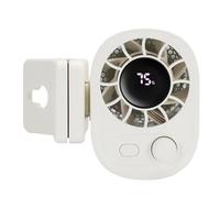 Generico Car Clip On Fan With Led Display, 360° Rotation,Portable Rechargeable Personal Fans, Strong Clip Design, Speeds Adjustable For Instant Summer Cooling For Cars(white)