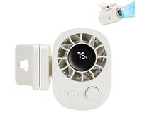 Generico Car Clip on Fan with LED Display, Mini Clip on Fan, personal fan clip on, 360° Rotation, 100 Speeds Adjustable, USB Rechargeable, Compact Fans for Travel, Work, Camping (White)