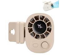 Generico Car Clip on Fan with LED Display, Mini Clip on Fan, personal fan clip on, 360° Rotation, 100 Speeds Adjustable, USB Rechargeable, Compact Fans for Travel, Work, Camping (Apricot)