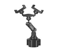 Generico Car Cup Holder Phone Stand - ABS Material | Horizontal Vertical Bracket | Car Cup Holder 2-Phone Stand | For Navigation Call Truck Caravan Minivan Sedan Daily Commuting Travel Road Trip