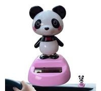 Generico Car Dashboard Decorations - 7cm Solar Swinging Panda Figures | Cute Car Dash Decorations | Cute Panda Nodding Doll For Truck SUV Tractor Automobile Home Bookshelf Balcony