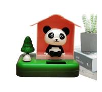 Generico Car Dashboard Ornament, Panda in Tree House, Solar Powered Shaking Head Decoration, Reusable Cute Animal Decor for Dashboard, Tabletop, Bookshelf, Office Desk, Bedroom, Nursery, Gift Idea