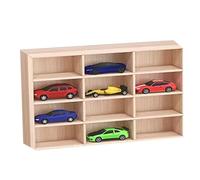 Generico Car Display, Model Shelf, Wall Organizer, Wooden Rack with Tiered Slots and Mounting Hardware, Showcase Unit for Family Bedroom Dormitory Business Studio Rental Room Decor Setup