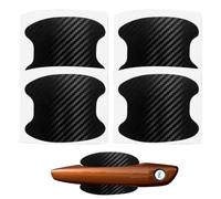 Generico Car Door Handle Sticker - 4pcs Protective Carbon Fiber Cover Film | Waterproof Side Paint Shield, Auto Door Guard, Scratch-Resistant Accessory for SUV Vehicle Exterior Protection