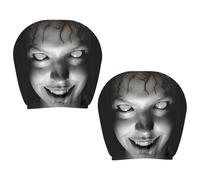 Generico Car Headrest Cover - 2 Piece Scary Face Pattern Seat Protector