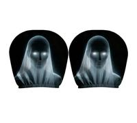 Generico Car Headrest Cover - Scary Ghost Face | 2 Pack Universal Fit