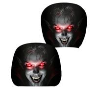 Generico Car Headrest Covers, 2 Pcs 11x10.2in Funny Scary Ghosts Face
