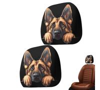 Generico Car Headrest Covers - Cute Dog Design | Washable Seat Protectors