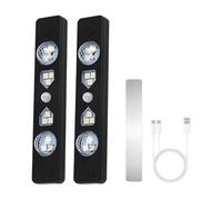 Generico Car Interior LED Lights - Wireless Automatic Sensing Ambient Light | 2pcs DC12V Rechargeable Vehicle Atmosphere Lamps, ABS Resin Under-Dash Lighting For Truck, SUV