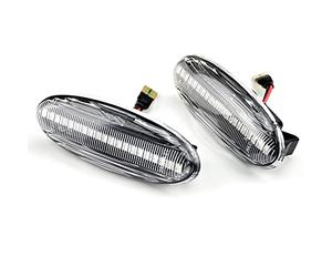 Generico Car LED Side Marker Light Dynamic Blinker Indicatore Di Direzione Per Mazda MPV B2500 Pick Up 323 Per Etude P5 323F Per Astina MX-6 Indicatore Di Direzione(Dynamic Crystal)