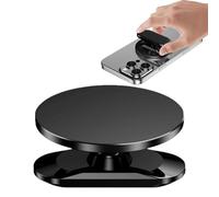 Generico Car Mount - 2.36 Inches Phone Holder for Strong Grip, 360° Rotation Double Sided Magnet with Hands Free Function, Mobile Cradle for Automobile Golf Cart Office, Alloy Black, Gift Box