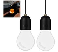 Generico Car-Mounted Decorative LED Bulbs,Hanging Interior Rearview Mirror Ambient Charm Bulb,Creative Glowing Light Bulb with 2 Lighting Mode for Rear View Mirror Ornament Lamp (2)