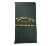 Generico Car Registration Holder, Insurance Card Wallet, Driver Document Pouch, Sturdy Compact Easy to Store Secure Closure Lightweight for License, 9.45x5.12 Inches