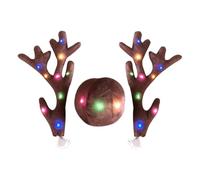 Generico Car Reindeer Antler Kit - 1 Pair Festive Ornament Light Up