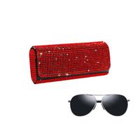 Generico Car Sunglasses Case | Hard Shells Sparkling Shiny Eyeglass Cases, Fashionable Styles Drop-Proof Sunglasses Case And Eyeglasses Holder | Scope Of Application For Adult & Children's Eyewear