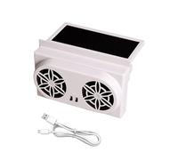 Generico Car Window Fan Solar Powered, Energy Saving Exhaust Ventilation Fan, Electric Cooling Rechargeable Ventilator with Solar Panel, Ideal for Travel Use, Outdoor Parking, RV Camping