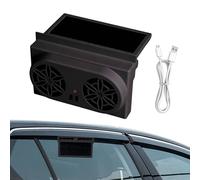 Generico Car Window Fan Solar Powered, Energy Saving Exhaust Ventilation Fan, Electric Cooling Rechargeable Ventilator with Solar Panel, Ideal for Travel Use, Outdoor Parking, RV Camping