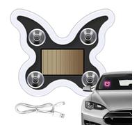 Generico Car Window Light - 3.74 Inches, Butterfly Warning Light, Solar Car Lights, Vibration Sensor Lamp | Night Driving Safety Lights, LED Window Decoration For Exterior Vehicle Safety