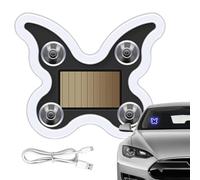 Generico Car Window Light - 3.74 Inches, Butterfly Warning Light, Solar Car Lights, Vibration Sensor Lamp | Night Driving Safety Lights, LED Window Decoration For Exterior Vehicle Safety