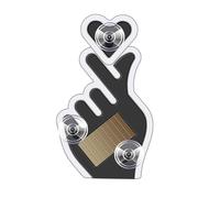 Generico Car Window Light up Sign - Rechargeable Solar-Powered Finger Heart Shape Decor | Neon LED Window Light with Suction Cup | for Bedroom Vehicle Party Truck Motorcycle