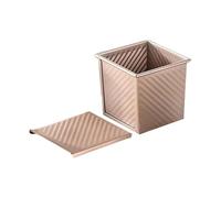 Generico Carbon Steel Corrugated Bread Loaf Pan, Non-Stick Toast Baking Tray With Wavy Design, Long Bread Mold For Homemade Toast Cakes Desserts, Heavy Duty