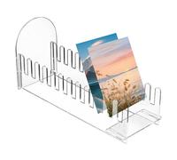 Generico Card Display Stand - 12-Tier Acrylic Rack, Clear Organizer | Greeting Card, Postcard, Bookmark, Sticker Stand, Portable Vendor Display, Desk Organizer, Shop Counter, Event Showcase