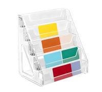 Generico Card Display Stand 5-Tier Acrylic Organizer Clear Graded Shelf for Tabletop Desk Booth Organisation Collectible Postcards