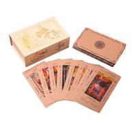 Generico Card Games Party Game, Social Entertainment, Divination Cards, Interactive Tabletop Fun with Guidebook, Youth Adults Travel Holiday Dating Desk Play, Gold Leaf Illustration PET 12x7cm