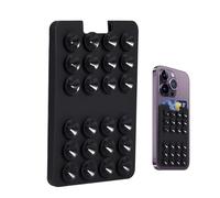 Generico Card Holder - Silicone, Standard Size Mount Holder Convenient and Durable | Suction Cup Phone Wallet with Mirror and Card Storage, Mobile Cards Holders for phones, travel, office