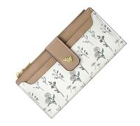 Generico Card Holder - Slim Purse | 12x8cm Floral Embossed Wallet with Soft Touch Material and Construction with Multiple Card Slots for Women Men Daily Travel Shopping Work Commute