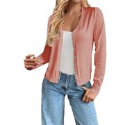 Generico cardigan donna cotone, Maglione Leggero con Scollo a V e Maniche Lunghe, Golfino con Bottoni per un Look Quotidiano Raffinato