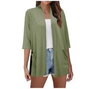 Generico Cardigan Donna Elegante Kimono Manica Lunga Classico Cappotto a Maglia con Scollo V per Le Mezze Stagioni Camicetta da