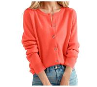 Generico Cardigan Donna Lungo Elegante Estivo in Maglia Aperto Davanti con Scollo a V Streetwear per Uso Quotidiano vestibilità Ampia Camicetta