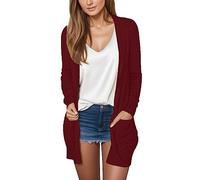 Generico Cardigan Oversize Donna, Maglione Largo Donna,Cardigan Aperti Frontali Leggeri da Donna Estate Autunno Capispalla Top Coprispalle Sottili Maglione A Maniche Lunghe Cappotti Casual Top