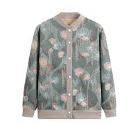 Generico Cardigan per Donne Anziane, Maglione per Donne di Mezza età con Fodera in Pile, Cardigan in Maglia Floreale, Morbidi E Caldi, Indossati dalle Nonne, Top Casual per L'Autunno E l'inverno, V