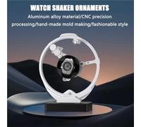 Generico Caricatore Automatico For Orologi, Caricatori For Orologi A Rotazione Singola, Luce Atmosferica Integrata, Rotazione Alternata Avanti E Indietro, Scatola For Uomini E Donne(Silver)