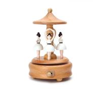 Generico Carillon in Legno, Carillon a carosello, Wind Up Train Castle Girl Dancer Scatola Musicale, Carillon Classico per Ragazze, Regalo di Compleanno di Natale o Ornamento Decorativo da scrivania