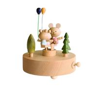 Generico Carillon per Bambini, Carillon in Legno | Wind Up Train Castle