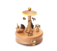 Generico Carillon per Bambini, Carillon in Legno - Wind Up Train Castle