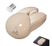 Genérico Carino Ambrico Bunny Mouse Di Coniglio Ambrico Silenzioso | Click Silenziosi 2.4g Teppisti Leggero Portatile per Computer Portatile PC