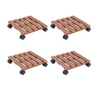 Generico Carrelli Porta Piante 4 pz Marroni 30x30x7,5 cm WPC,Casa e Giardino,Prato e Giardino,Giardinaggio,Supporti per piante-3143927
