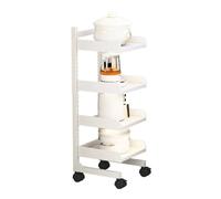 Generico Carrello A Spazio Stretto, Carrello Portaoggetti Sottile Con Rotelle, Armadietto Organizer For Il Bagno,Altezza Del Ripiano Regolabile,for Piccoli Angoli Stretti(Color 1,25x28x95cm)